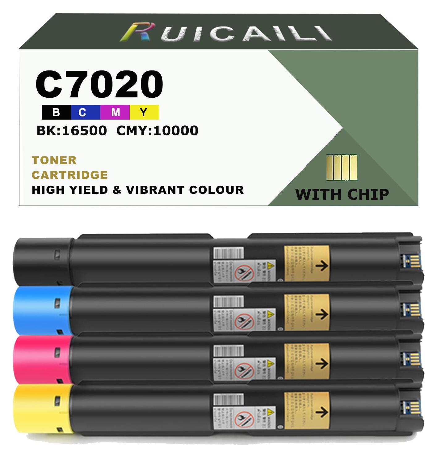 Tonerkartuschen C7020 C7025 C7030, 4 Stück, für Xerox Versalink
