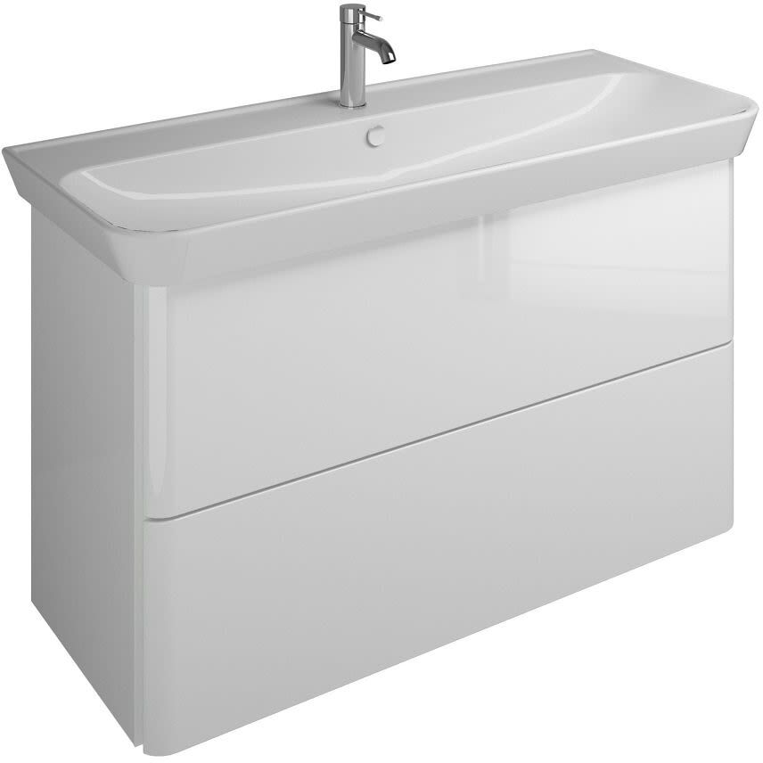 burgbad Iveo washbasin combination with ceramic washbasin 120 cm SFEN120-F2833-C0001-G0161