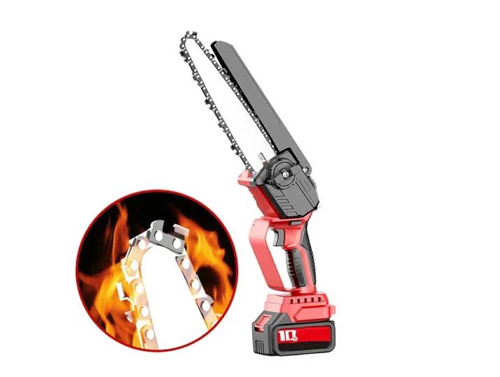 Scie électrique sans brosse de 8 pouces, scie à chaîne électrique Portable au Lithium, tronçonneuse Rechargeable, Mini tronçonneuse de jardin, scie d'extérieur