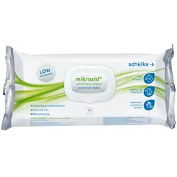 Schülke | mikrozid universal p wipes premium | gering alkoholisch | maxi: 25x25cm | 80 Stück