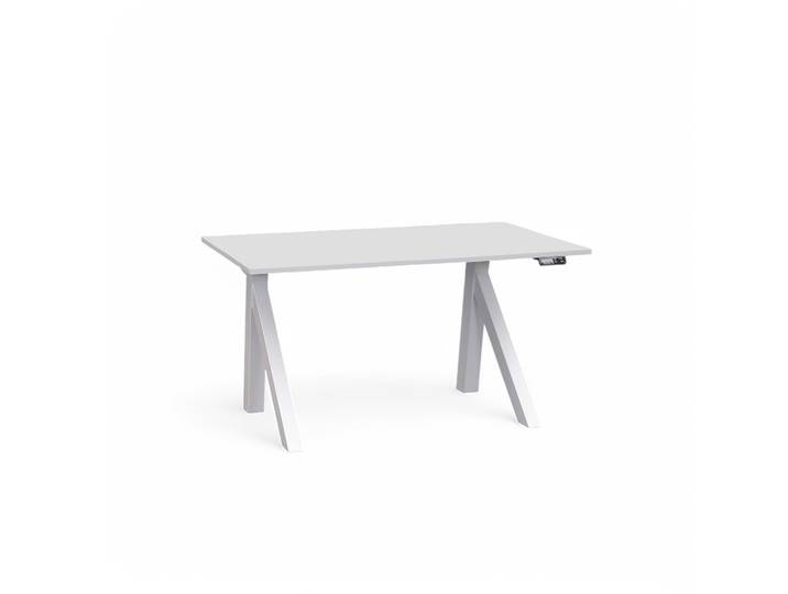 Ergonomischer Elektrisch höhenverstellbarer Schreibtisch Tradingzone Design Lift 120x70 cm, Lichtgrau/Weiss, Neu, Tisch - ideal fürs Homeoffice oder Büro