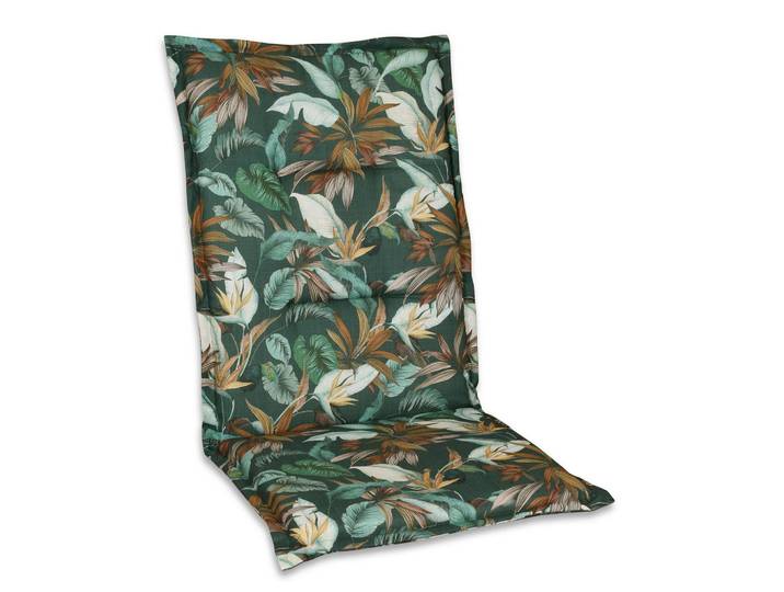 Sesselauflage, Braun, Petrol, Beige, Hellbraun, Minttürkis, Beigebraun, Floral, Füllung: Schaumstoff, Vlies,Schaumstoff, Vlies, 118x4x48 cm, Made in Germany, hochwertige Qualität, Gartenmöbel, Gartenpolster & Auflagen, Sesselauflagen