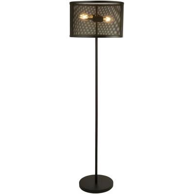 SEARCHLIGHT Stehlampe "Fishnet 2LT Floor Lamp", schwarz, 2, Ø 40cm H: 145cm, 1 Stk., Leuchten, Stehlampe