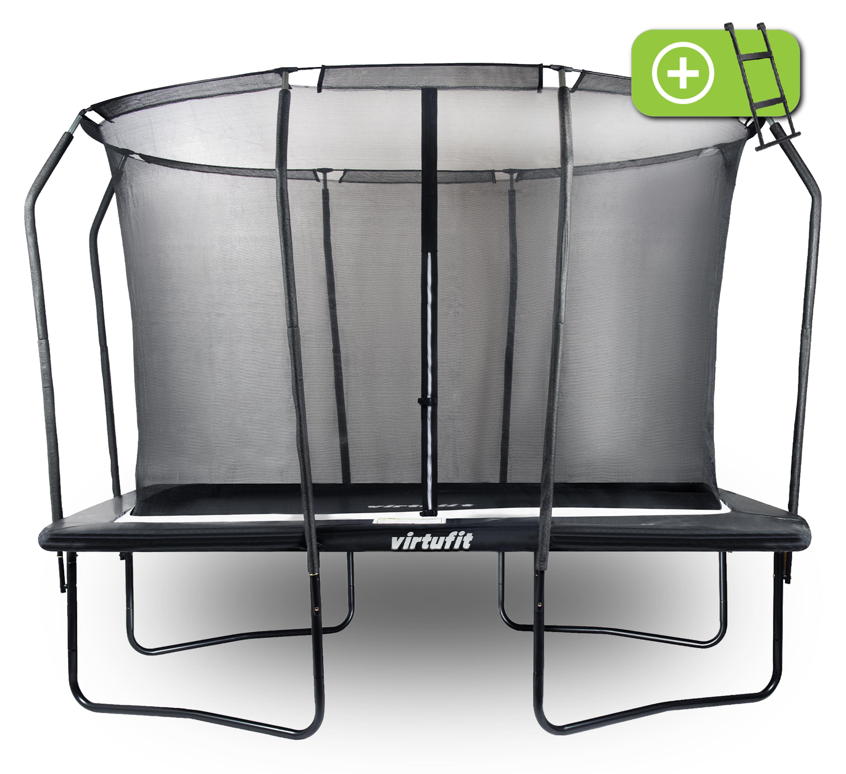 Premium-Trampolin mit Sicherheitsnetz - rechteckig - 213 x 305 cm