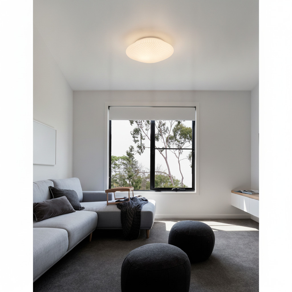 Lyora Plafondlamp Sens wit glas en metaal