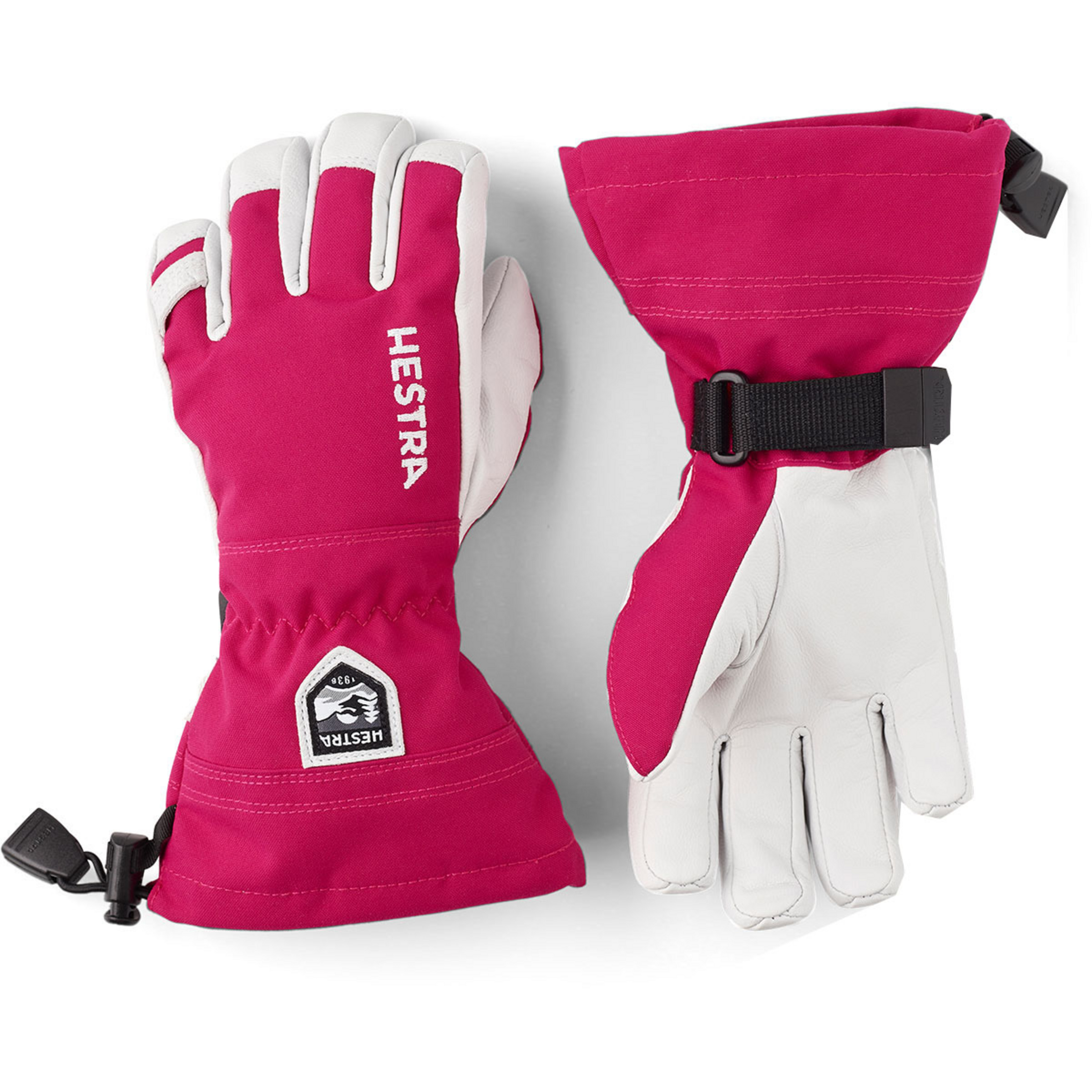 Hestra Army Leather Heli Ski Kinder Fingerhandschuhe pink Größe 5 Trekking Widerstandsfähig Wasserabweisend