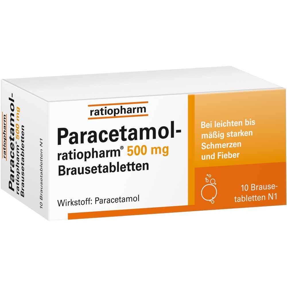 PARACETAMOL-ratiopharm 500 mg Brausetabletten 10 St