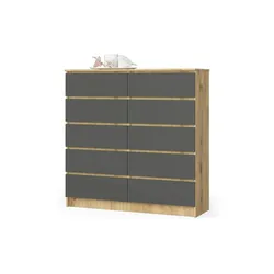 Kommode mit 10 Schubladen Kersten , mehrfarbig , Maße (cm): B: 120 H: 121