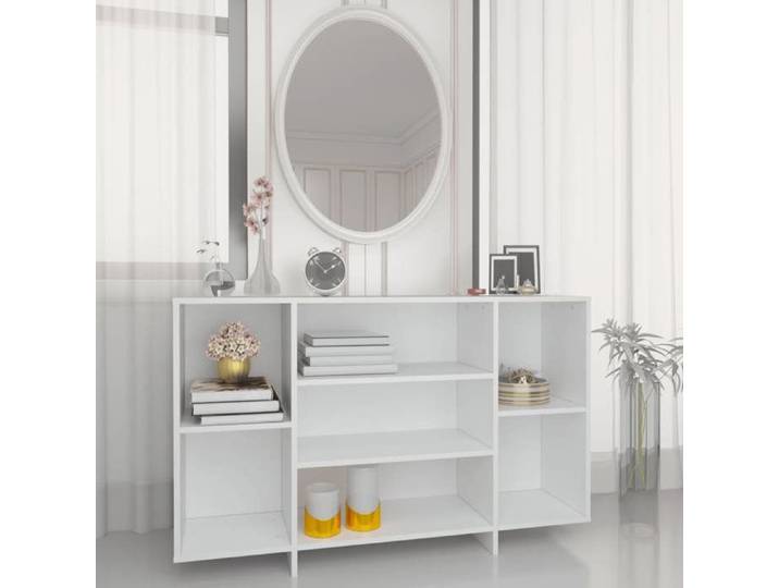 Buffet-Meuble de rangement blanc 120x30x75 cm bois d'ingénierie