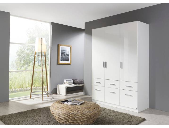 Armoire à portes battantes Berlin 136 x 197 x 54cm Blanc