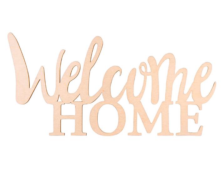 Rayher Holzschrift Welcome Home 25 × 12 × 0.4 cm