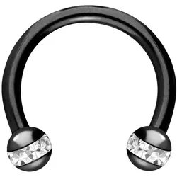 Chirurgenstahl Hufeisenring EPOXY-RING-KUGELN
