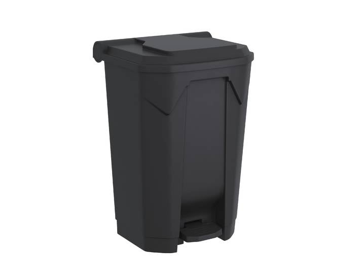 Mülltonne 80L mit Deckel schwarz