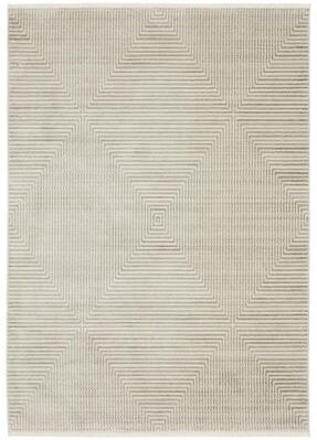 Style Haven Boulevard Power-Loom Recycled P.E.T. Geometric Beige/Ivory Rug