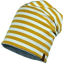 Jersey Wende Beanie Streifen curry