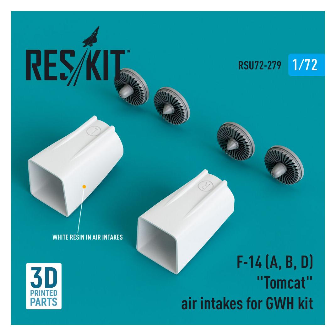 ResKit F-14(A, B, D) Tomcat air intakes for GWH kit (3D Printed) (RSU72-0279)