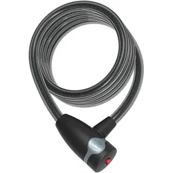 CONTEC Spiralkabelschloss EcoLoc 185 cm schwarz Ø 12 mm, Sicherheitsstufe: 6
