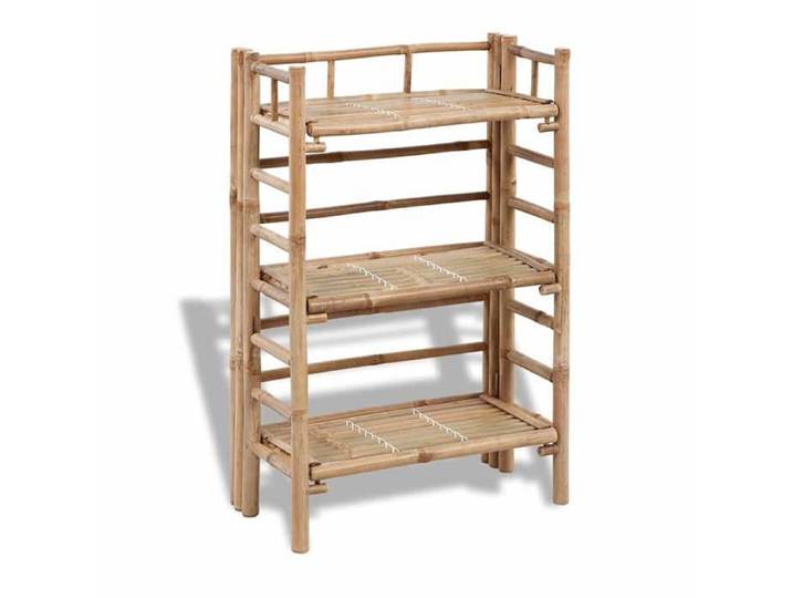 Étagère Porte-Plantes 3 Niveaux en Bambou Design Minimaliste