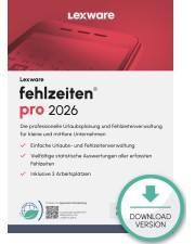 Lexware fehlzeiten pro 2026 Abo-Vertrag 1 Jahr 3 Benutzer Download Win, Deutsch (nur für Neukunden) (09174-2041)