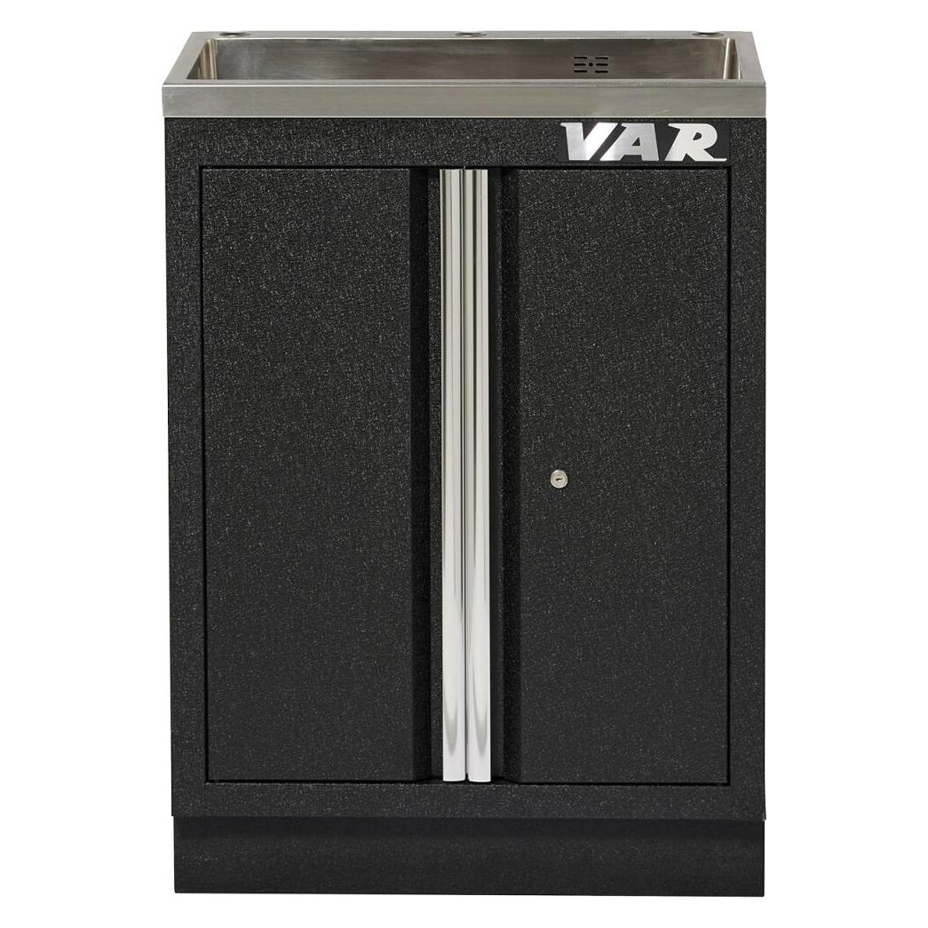 VAR Edelstahlspülschrank Black Ed. (45.80 cm, 68 cm) (39179785)