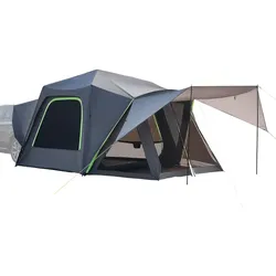 VEVOR SUV-Zelt Camping Auto-Zelt (305 x 310 x 230 cm) wasserdichtes PU2000 geräumiges Doppelschicht-Design für 5-8 Personen, SUV-Campingzelt mit Schattenmarkise & Netzfenstern & Regendach & Tasche