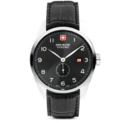 SWISS MILITARY HANOWA - LYNX - Lederarmband - black dial