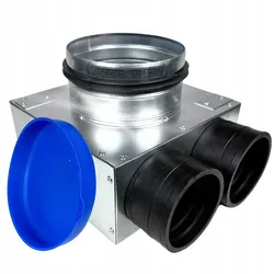 Lüftungsverteiler Verteilerkasten 2x75 Ø125 Wohnraumlüftung Luftverteiler E-KSR-2X75/125-OC-K