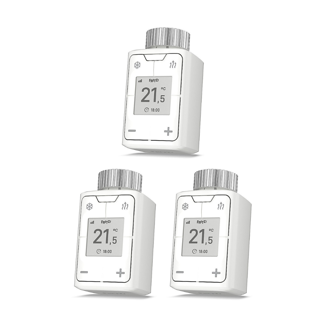 FRITZ!Smart Thermo 302 Heizkörperregler für AVM FRITZ!Box weiß, 3er Pack 5C51-00T_3ER