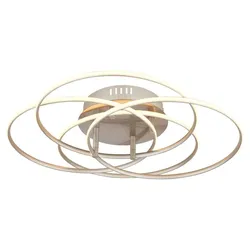Globo LED-Deckenleuchte Kombos Alu, Eisen, Stahl & Metall Silber Nickel matt
