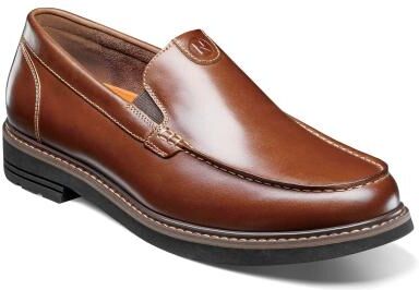 Nunn Bush Owen II Moc Toe Venetian Slip On - Mens 7 Brown Slip On Medium