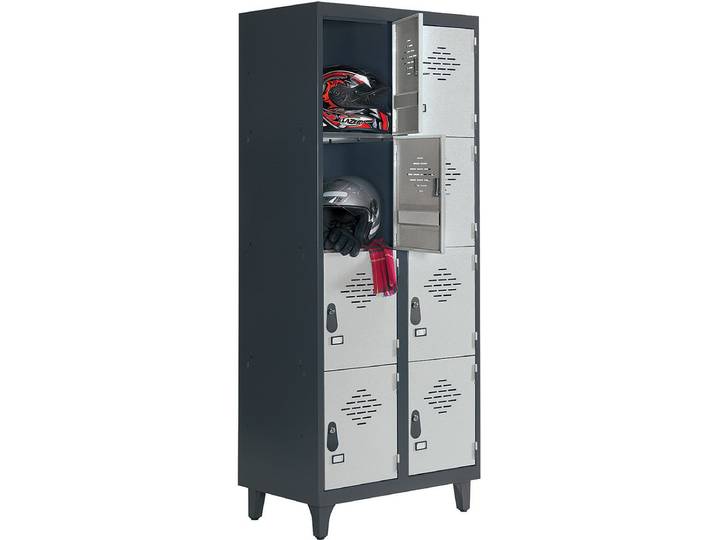 Vestiaire Avantage 8 casiers L.80 cm - Gris