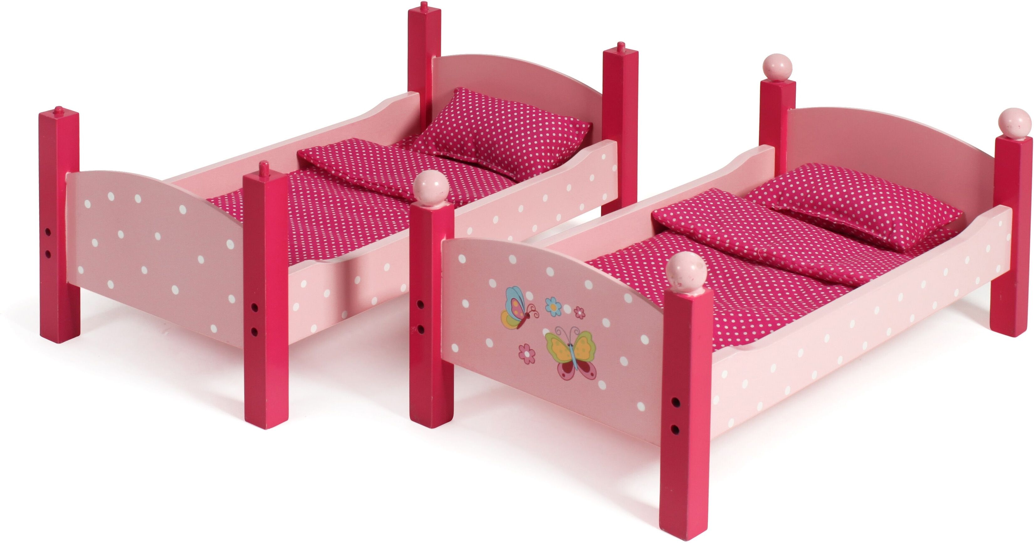 Puppenbett CHIC2000 "Papilio Pink", bunt (papilio), Puppenmöbel, KinderB:50cm H:44cm T:50cm, MDF, Puppenbett, B:50cm H:44cm T:50cm