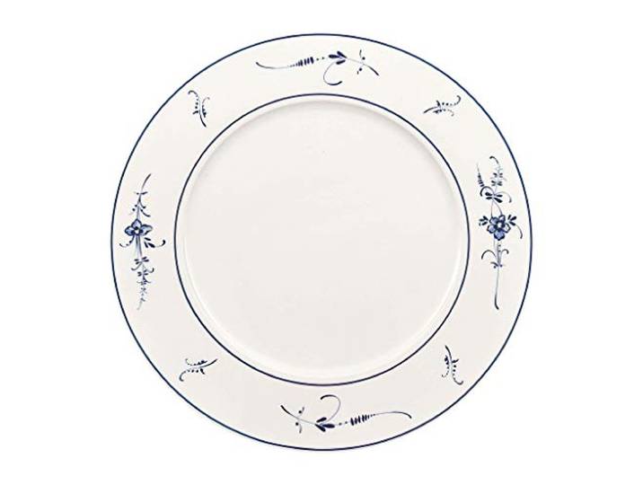 Villeroy & Boch Vieux Luxembourg Assiette de présentation\, 30 cm\, Porcelaine Premium\, Blanc/Bleu