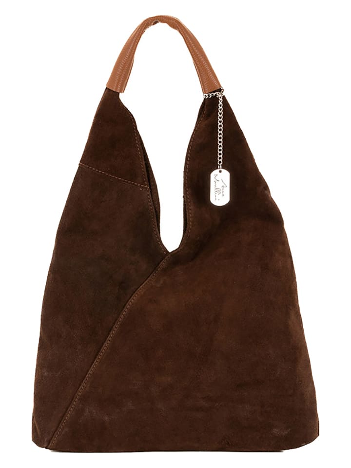 Anna Morellini Leder-Shopper "Eleonora" in Braun - (B)40 x (H)31 x (T)2 cm - onesize