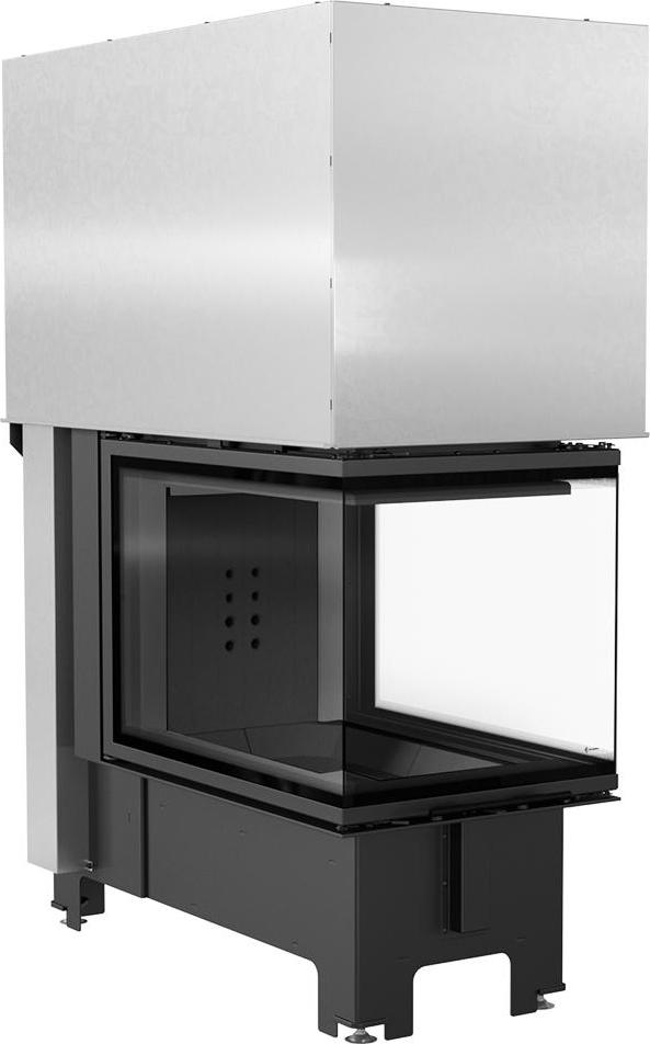 Kamineinsatz KRATKI NBU 500/700 11 kW Ø 200 mit Schiebetür schwarz Verkleidung