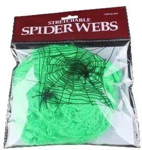 Uplift Treasures Stretchy Artificial Spider Web Halloween Decoration And Accessories green 20g