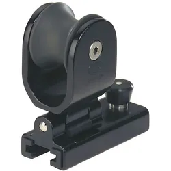 Sprenger Genuaschlitten mit Rolle, Alu, für Schiene 25x4mm, schwarz eloxiert