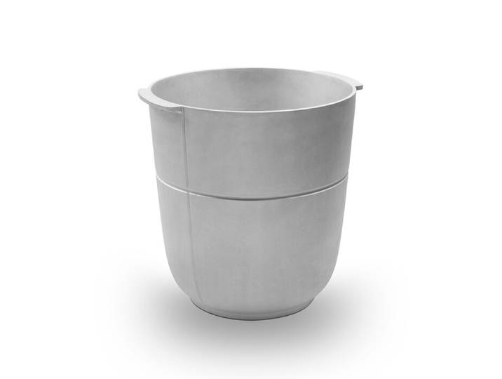 Pflanzkübel Nr. 1, high Linea Korbo silber, Designer Monica Förster, 50.7 cm