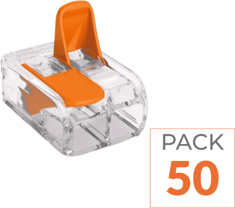 Optonica Borne de raccordement à levier 2 entrées - Pack de 50
