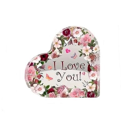 Herzförmiges Logo-Ornament, Valentinstagsgeschenk, Geschenk für den Partner, für Schlafzimmer, Büro oder Schreibtisch