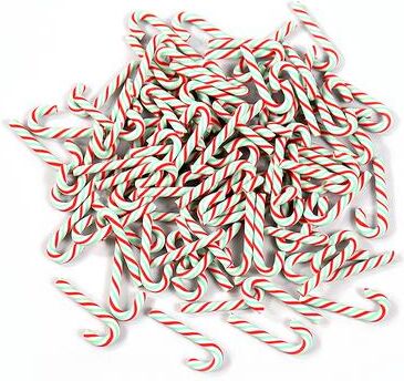 Discount Dollar Deals Resin Candy DIY Crafts, Mini Candy Cane , Christmas Decoration Red White, Pendant Navidad Home Decor New Year d 10pcs