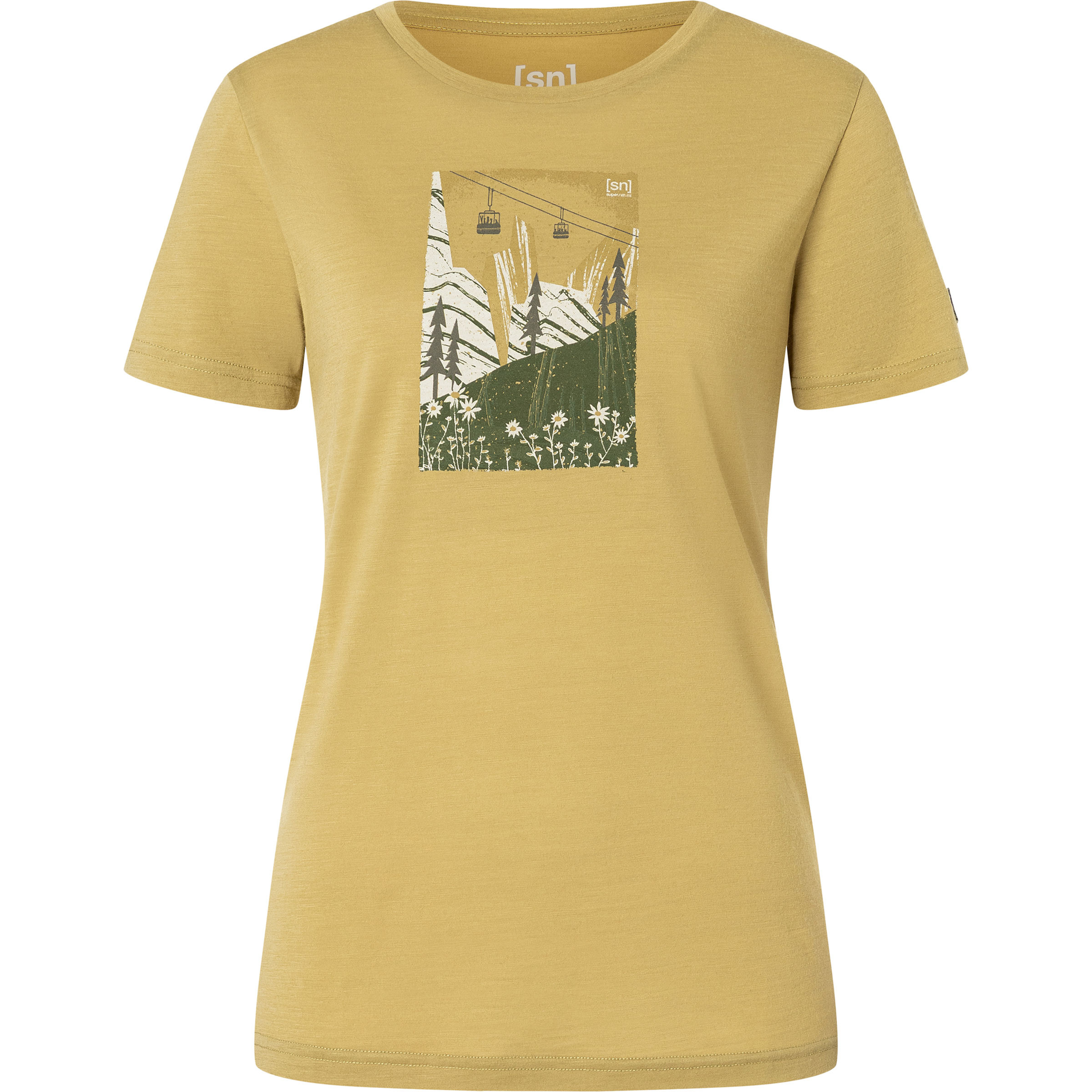 Super.Natural Summer Gondola Damen T-Shirts beige Größe M Lifestyle Hautfreundlich Merinowolle