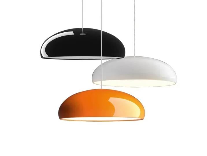 JOYINLED – lampes suspendues LED modernes de 35CM, abat-jour rond en aluminium noir et blanc, lustre nordique, lumières de table à manger, décoration de chambre