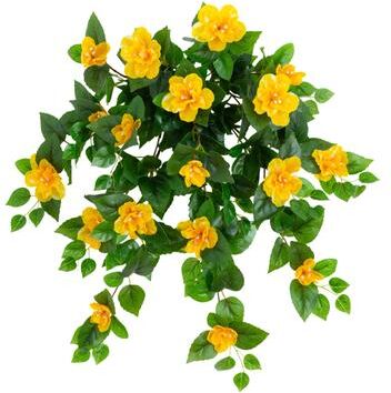 Nearly Natural 24-in UV Resistant Artificial Azalea Hanging Plant - Set of 3