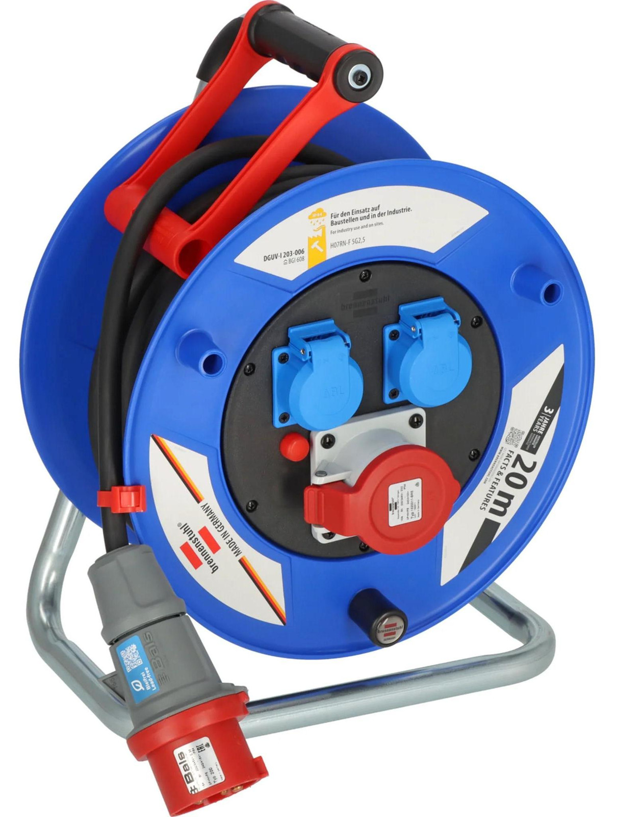 Brennenstuhl Garant CEE 1 Kabelhaspel IP44 20 meter H07RN-F 5G2,5