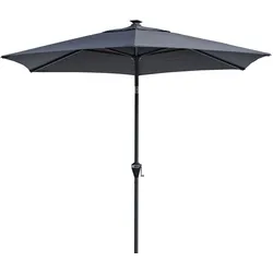 Doppler Sonnenschirm / Kurbelschirm "Active Auto Tilt 300 LED",anthrazit,Ø 300 cm