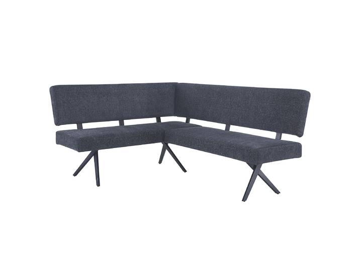 Banc d’angle Ritoge 190 x 88 x 150cm Gris/Gris foncé Angle à gauche vu de face