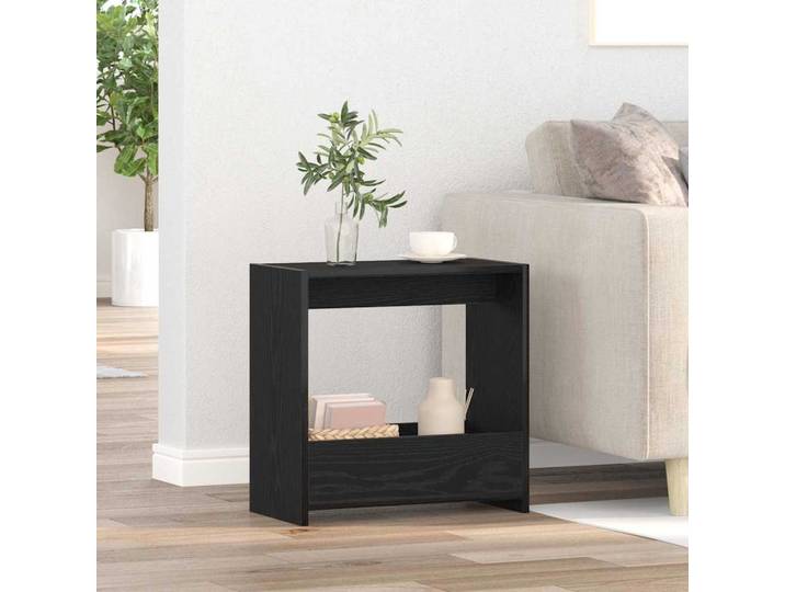 vidaXL Beistelltisch Schwarz Eichen-Optik 50 x 26 x 50 cm