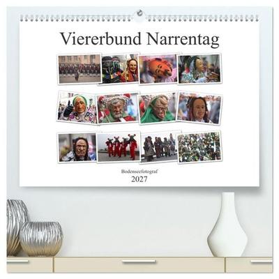 Narrentag Viererbund 2027 (hochwertiger Premium Wandkalender 2027 DIN A2 quer), Kunstdruck in Hochglanz