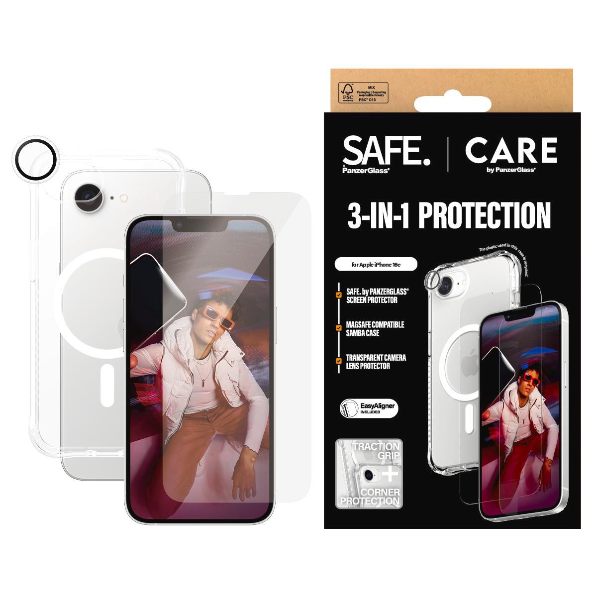 CARE by PanzerGlass Fashion 3-in-1 Bundle iPhone 16e